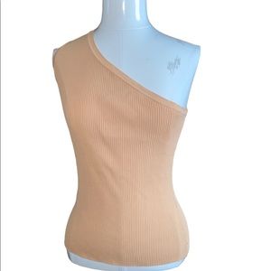 Peach One Shoulder Top